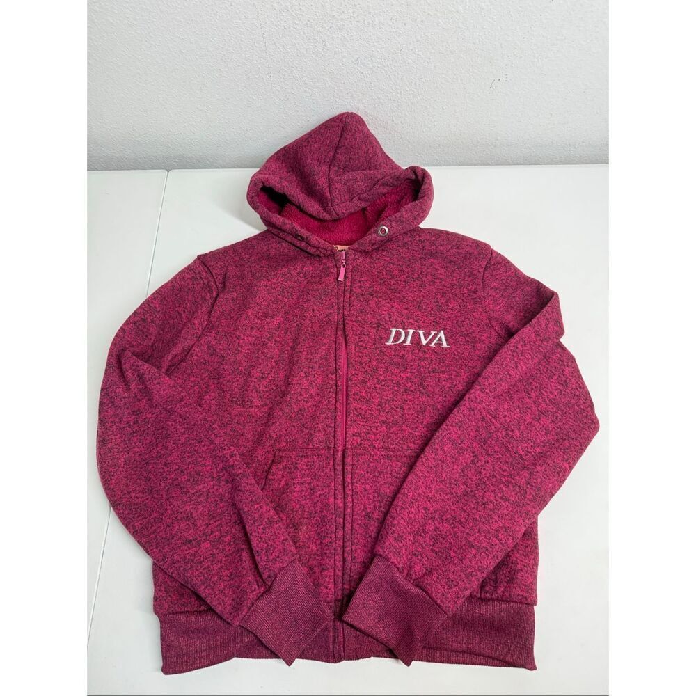 Emme Jordan Women’s Hooded Full Zip Sherpa Lined Jacket Size M See Description